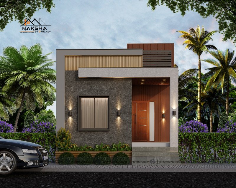 15×45 Modern Compact Elevation Design